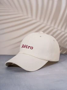 Mũ bóng chày thêu chữ - Màu be - Xem 1