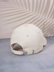 Mũ bóng chày thêu chữ - Màu be - Xem 3