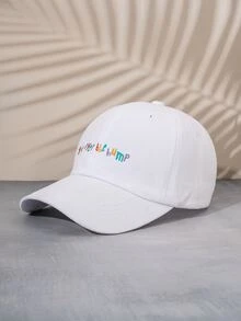 Mũ bóng chày thêu khẩu hiệu - trắng - Xem 2