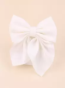 Toddler Girls Bow Decor Hair Clip - White - View 1