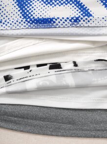 SHEIN Unity 4pcs Figure Graphic Tank Top - Multicolor - View 4