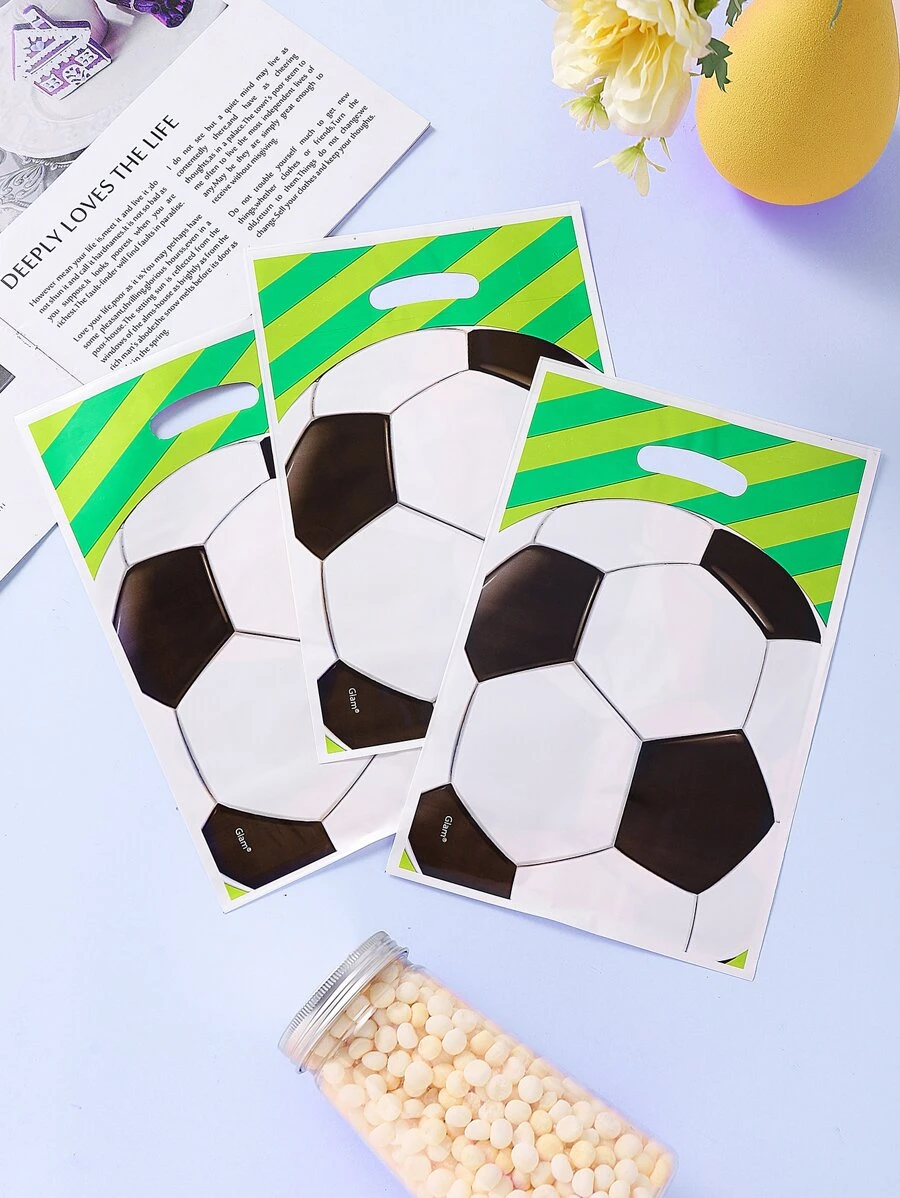 10 pcs Tas Hadiah Cetak Sepak Bola - MultiWarna - View 1