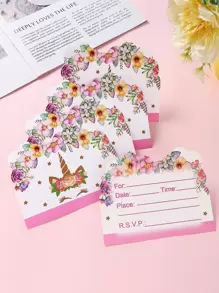 10入組獨角獸樣式請帖 - 彩色 - 查看 1