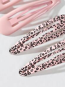 6 pezzi Fermagli per capelli a scatto con stampa leopardata, fermagli a pinza casual, accessori per capelli, articoli per la scuola