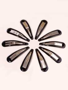10pcs Minimalist Snap Clip - Black - View 2