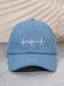 1pc Unisex Y2k Style Men's Coffee Baseball Cap, Outdoor Sun Hat Suitable For Outdoor Sports, Sun Protection, Daily Commute - Blue - View 2