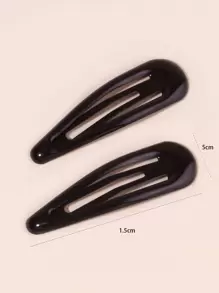 12pcs Solid Snap Clip For Daily Casual Outing Wear Hair Clips Claw Clips Hair Claws Hair Barrettes, School Stuff, Hair Accessories, Head Accessories, Hairpin - Black - View 3