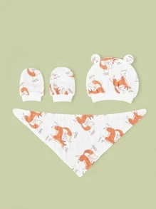 Mũ & Găng tay & Yếm đồ họa hoạt hình cho bé - Nhiều màu - Xem 1