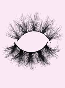 Magefy8對自然款濃密翹曲蓬鬆假睫毛,適用於派對漫畫用途,旅行必備品 - 黑色 - 查看 3