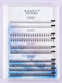 MAGEFY 364 Clusters Of Segmented Mixed Style Eyelashes,With Longer Curls C Personal DIY Eyelashes Of Different Lengths,Natural Soft Handmade Eyelashes For Everyday Use,Manga Eyelashes For Travel - Black - View 1