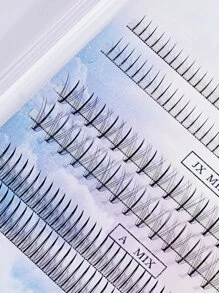 MAGEFY 364 Clusters Of Segmented Mixed Style Eyelashes,With Longer Curls C Personal DIY Eyelashes Of Different Lengths,Natural Soft Handmade Eyelashes For Everyday Use,Manga Eyelashes For Travel - Black - View 3