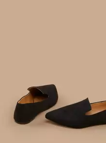 SHUZIA Pointed Toe Slip On Loafers