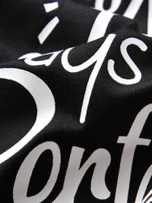 SHEIN Young Girl Slogan Graphic Tee - Black - View 5
