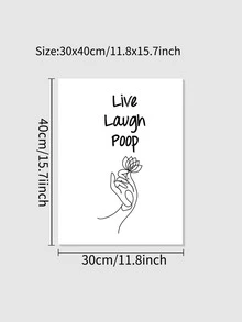 Letter Graphic Unframed Painting - Black and White - View 3