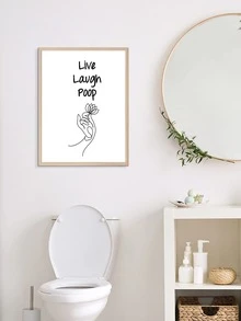 Letter Graphic Unframed Painting - Black and White - View 4