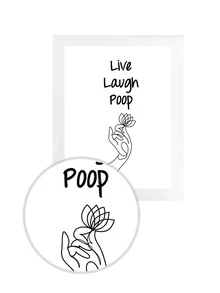 Letter Graphic Unframed Painting - Black and White - View 5