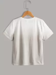 SHEIN Leap Crew Tween Boys' Casual Classic Fit Round Neck Short Sleeve Car Print T-Shirt, Summer - Multicolor - View 2