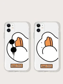 2入組卡通鴨透明手機殼 - 彩色 - 查看 1