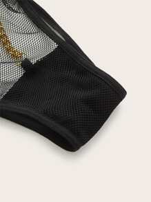 Exotic-Bondage Plus Sheer Mesh Panty - Black - View 4