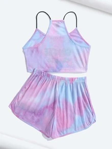 JoyandElle Bộ đồ hai mảnh nữ Lá thư Cà vạt nhuộm Giải trí - Nhiều màu - Xem 2
