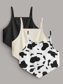 Tank Tops & Camis Bé Gái Gân đan Đồ họa Giải trí - Nhiều màu - Xem 1