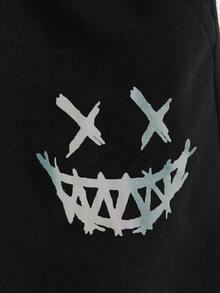 SHEIN Quần short phản quang họa tiết hoạt hình cho bé trai tuổi teen 2 chiếc - màu đen - Xem 7