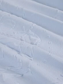 Embossed Duvet Cover Without Filler - Baby Blue - View 5