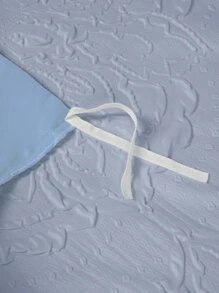Embossed Duvet Cover Without Filler - Baby Blue - View 6