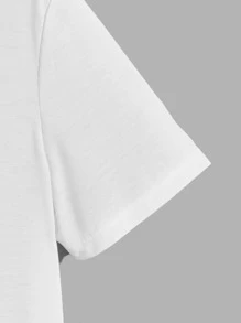 Manfinity NXTstreet Men Letter & Bear Pattern Tee - White - View 4