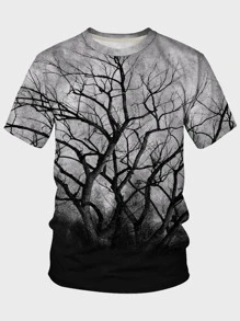 Manfinity LEGND Männer T-Shirt mit Baum Muster