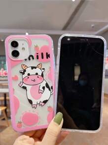 可爱卡通奶牛手机壳，兼容 15/15 Plus/15 Pro/15 Pro Max - 彩色 - 查看 2