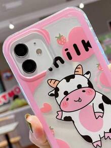 可爱卡通奶牛手机壳，兼容 15/15 Plus/15 Pro/15 Pro Max - 彩色 - 查看 3
