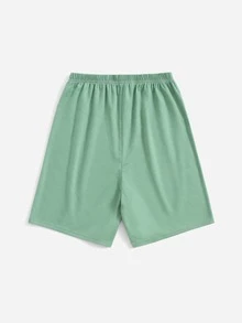 Shorts deportivos con estampado floral - Verde - Ver 2