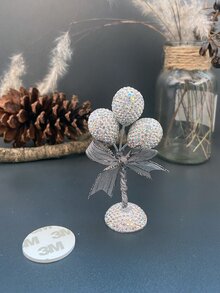 1pc Rhinestone Decor Car Ornament - White - View 7