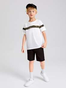 SHEIN Boys Camo Print Tee - White - View 5