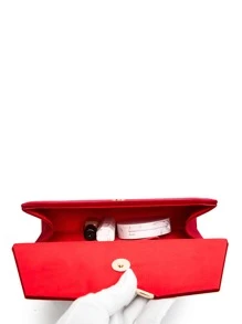 Luxury Dinner Bag, Evening Bag Glamorous, Elegant, Exquisite, Quiet Luxury Metal Edge Flap Chain Velvet Square Bag Square Bag For Lady, Woman, For Party Girl, Bride Perfect for Party, Wedding, Prom, Dinner/Banquet, Dinner/Banquet, Best Gift For Women Mom Teacher Friend Bridesmaid - Red - View 5