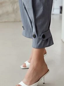 MOTF PREMIUM VISCOSE TAPERED TROUSERS - Grey - View 6