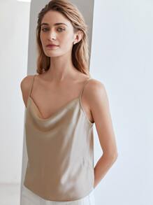 MOTF PREMIUM Top de tirantes con fruncido - Caqui - Ver 2