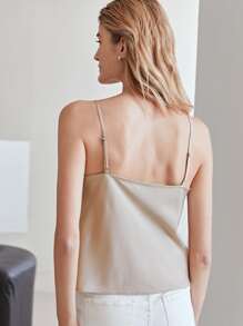 MOTF PREMIUM Top de tirantes con fruncido - Caqui - Ver 3