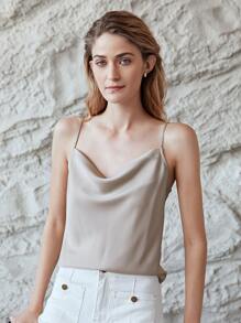 MOTF PREMIUM Top de tirantes con fruncido - Caqui - Ver 10