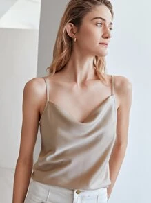 MOTF PREMIUM Top de tirantes con fruncido - Caqui - Ver 11