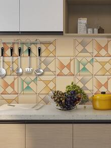 5 piezas Pegatina con patrón geométrico cocina - Multicolor - Ver 1