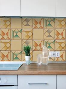 5 piezas Pegatina con patrón geométrico cocina - Multicolor - Ver 3