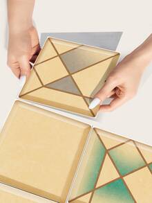 5 piezas Pegatina con patrón geométrico cocina - Multicolor - Ver 7