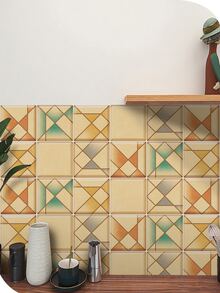 5 piezas Pegatina con patrón geométrico cocina - Multicolor - Ver 8