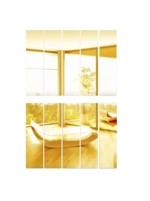 12 piezas Pegatinas de espejo de pared con patrón de remolino, autoadhesivas y removibles, estilo lujoso DIY, 3 colores: dorado, plateado y negro, para decoración de pared moderna, decoración de habitación, espejo de pared, decoración del hogar, decoración del baño, decoración de la sala de estar - Dorado - Ver 5