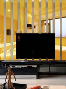 12 piezas Pegatinas de espejo de pared con patrón de remolino, autoadhesivas y removibles, estilo lujoso DIY, 3 colores: dorado, plateado y negro, para decoración de pared moderna, decoración de habitación, espejo de pared, decoración del hogar, decoración del baño, decoración de la sala de estar - Dorado - Ver 6