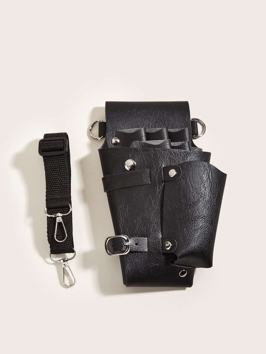 Hairdresser Hairdressing Tools Waist Bag Hairdressing Shop Hairdressing Toolkit Hairdressing Scissors Bag Makeup Tools Scissors Storage Bag One Piece Black - Black - View 1