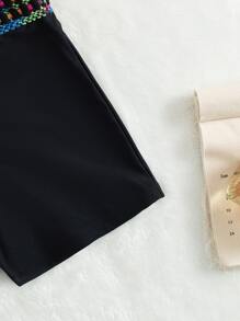 Plait Trim Bikini Set Summer Beach - Black - View 3