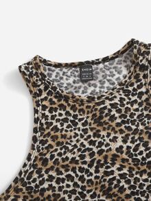 Top tank corto con estampado de leopardo - Multicolor - Ver 4